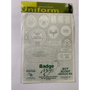 Badge‎ Magic Boy Scout Uniform Kit Adhesive Patch Set No Sew BSA 50102 NEW
